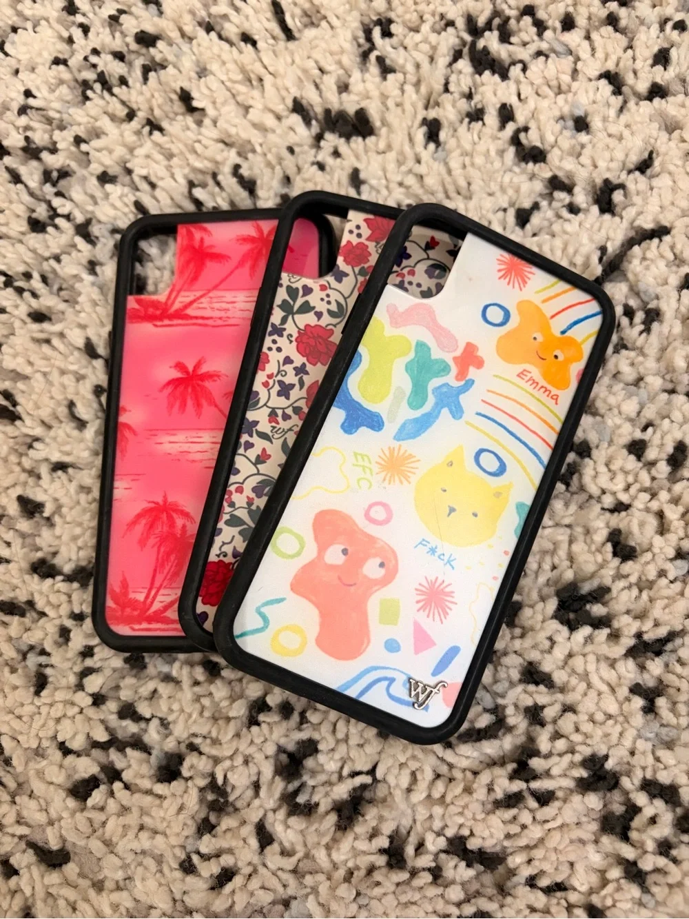 Wildflower Colorful Trio Phone Case Set - Pink, Red, White
